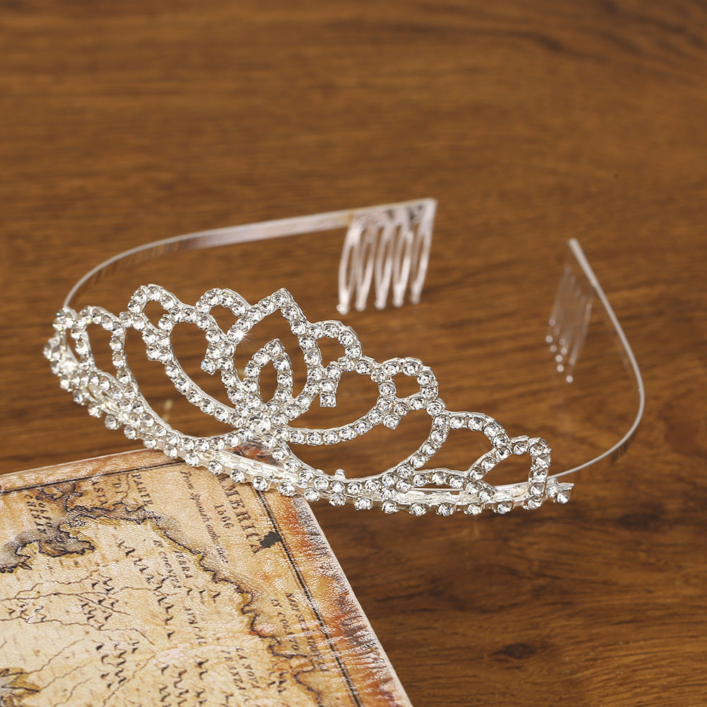 Women's Elegant Rhinestone Tiara Bridal Jewelry Princess Alloy Hair Ornament