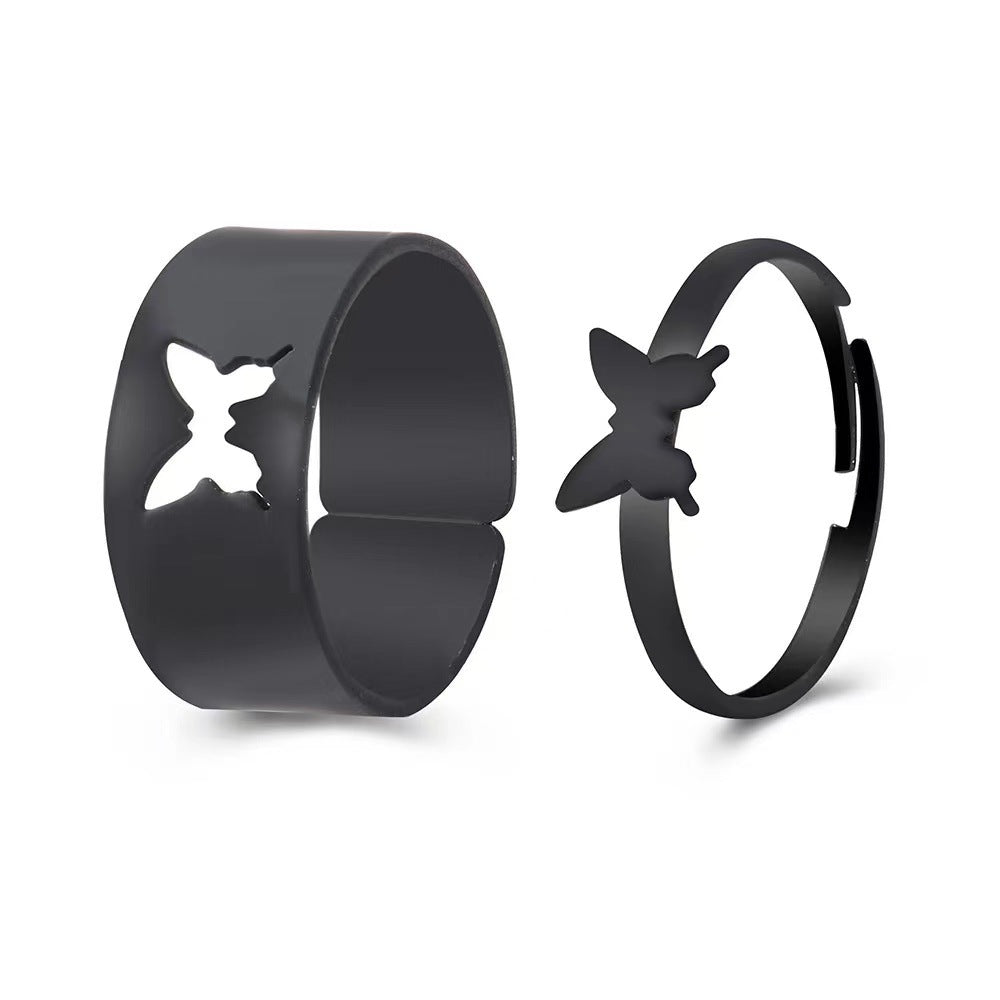 Fashion Geometric Hollow Adjustable Dinosaur Ring Set - Trendy Minimalist Jewelry