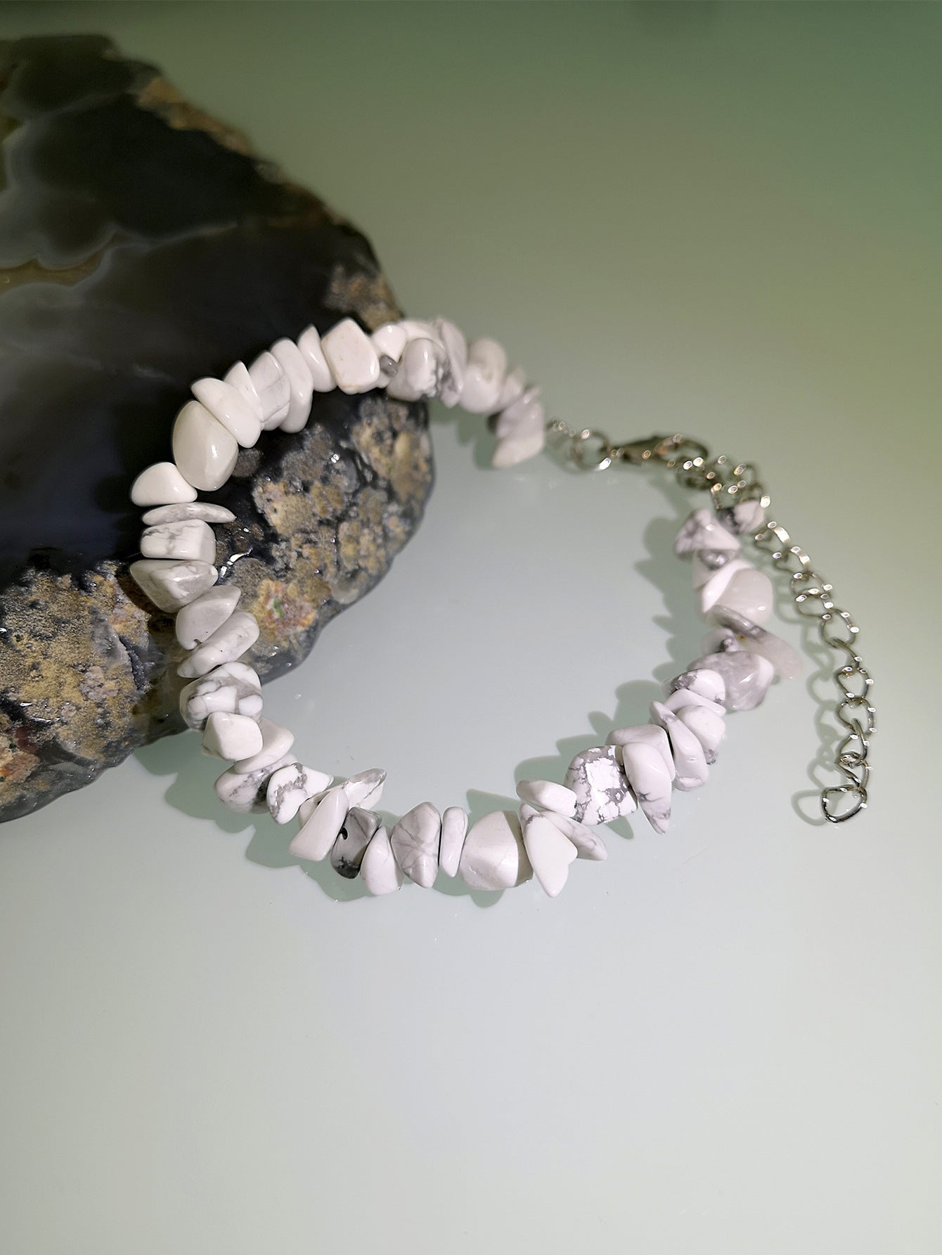 Natural Stone Crystal Geometric Bracelet - Minimalist Summer Fashion Jewelry