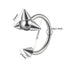 Stainless Steel Plated Horseshoe Lip and Nose Ring Piercing Stud