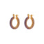 Vintage Color Block Zircon Inlay 18K Gold Plated Stainless Steel Jewelry Set