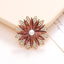 40mm Zinc Alloy Rhinestone Pearl Flower Car Vent Decoration Accessory