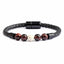 Retro Geometric Tiger Eye Stone Beaded Leather Bracelet