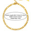 18K Gold Plated Stainless Steel Lingge Chain Anklet - Minimalist Blade Design