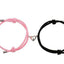 Magnetic Heart Couple Bracelets with Red Rope and Alloy Charm