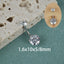 Stainless Steel Zircon Inlay Belly Ring - Double-Ended Navel Piercing Jewelry