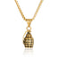 Hip-Hop Grenade Stainless Steel Pendant Necklace for Men