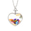 Simple Heart Shape Natural Stone Pendant Necklace with Polished Tiger Eye and Colorful Gemstones