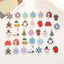 Cute Christmas Tree and Santa Claus Alloy Enamel Charm Set Jewelry Accessories