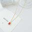 Elegant Minimalist Stainless Steel Rhinestone Pendant Necklace