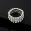 Wholesale Multi-Row Rhinestone Elastic Ring