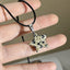 Simple Star Natural Stone Pendant Necklace with Leather Rope