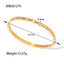 Simple Style Geometric Stainless Steel Bangle Plating Zircon Stainless Steel Bracelets