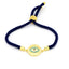 18K Gold Plated Zircon Evil Eye Rope Bracelet for Women