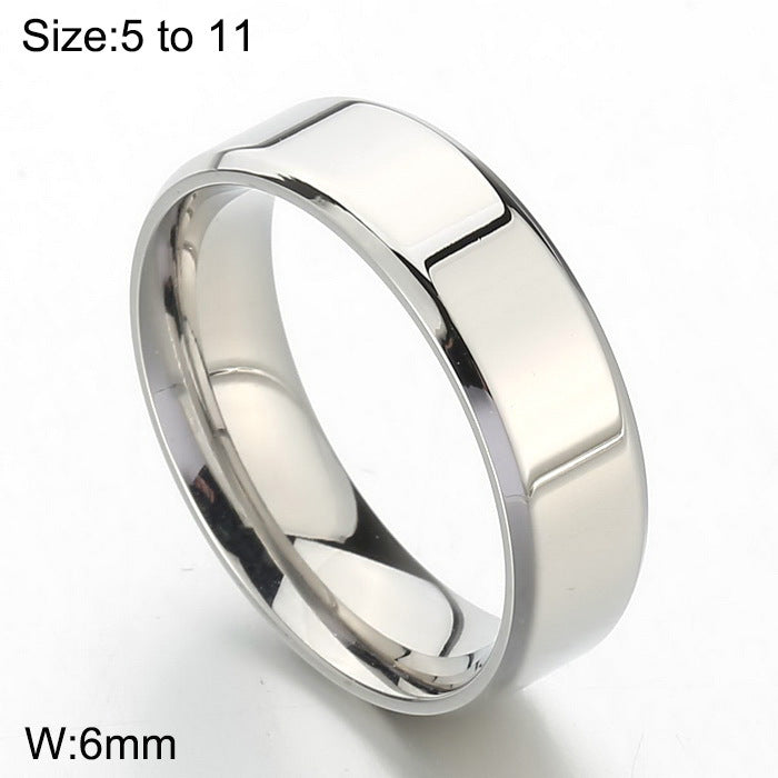 18K Gold Plated Stainless Steel Minimalist Couple Rings