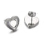 Heart-Shaped Stainless Steel Earrings - Minimalist Titanium Steel Studs for Women