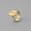 Fashion Alphabet Titanium Steel Gold Plated Open Ring