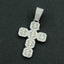 Hip-hop Cross Rhinestone Men's Pendant Necklace with Cuban Chain