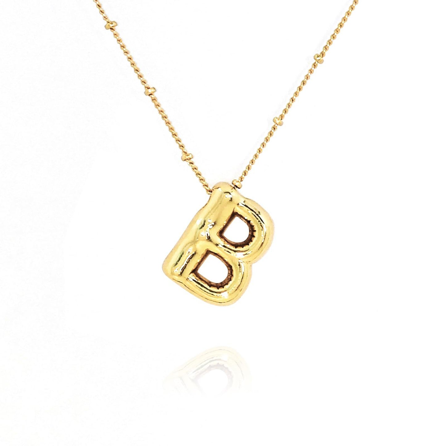 14k Gold Plated Alloy Letter Pendant Necklace