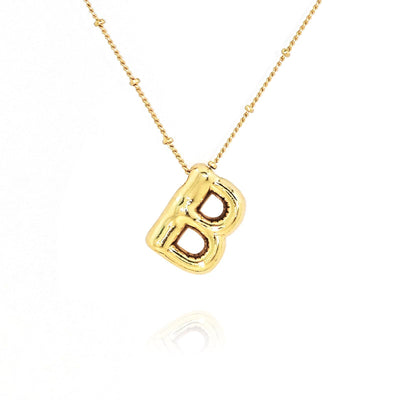 14k Gold Plated Alloy Letter Pendant Necklace