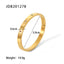 Simple Style Geometric Stainless Steel Bangle Plating Zircon Stainless Steel Bracelets