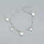 Sterling Silver Delicate Pearl Shell Multi-Pendant Bracelet for Women