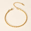 18K Gold Plated Stainless Steel Geometric Figaro Box Twist Chain Bracelet for Women