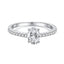 Elegant Oval Sterling Silver Moissanite Ring for Women