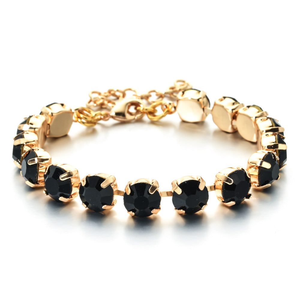 Elegant Geometric Copper Zircon Crystal Bracelet