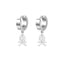 Simple Star Skull Stainless Steel Spike Hoop Earrings