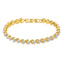 Heart-Shaped Crystal Zircon Alloy Bracelet with Roman Design