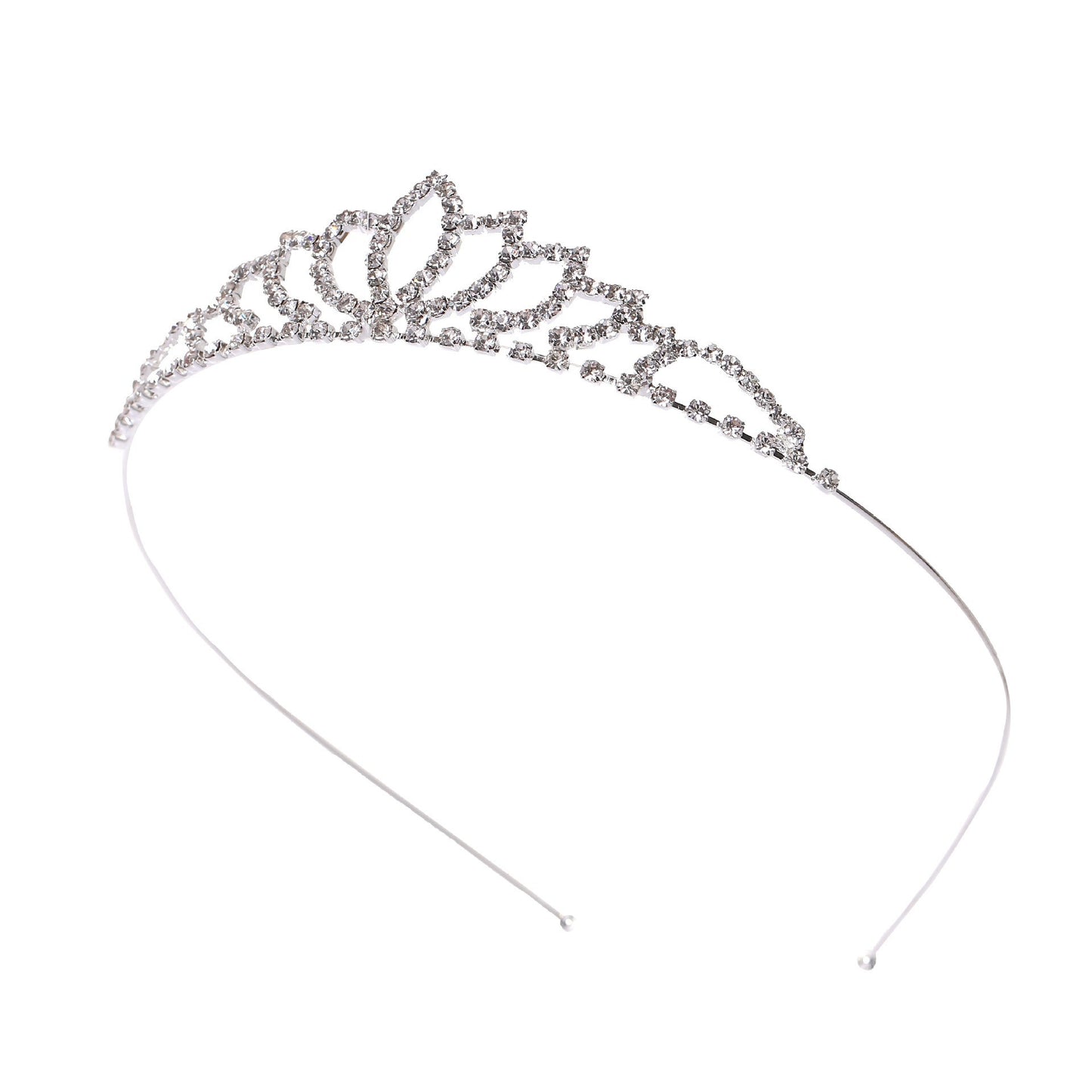 Women's Elegant Geometric Alloy Zircon Inlay Bridal Crown Headband