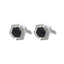 Men's Alloy Diamond-Studded Starry Round Cufflinks