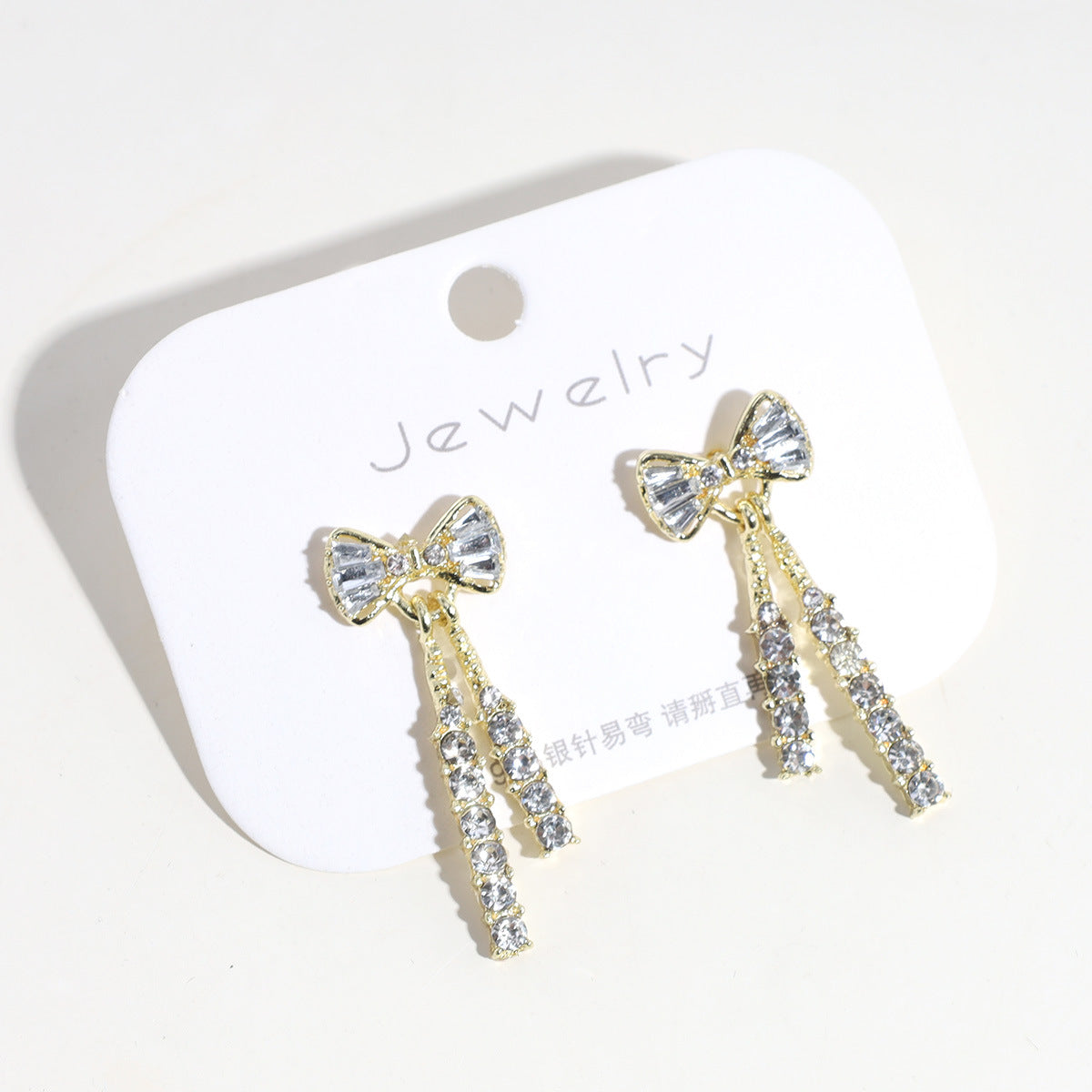 1 Pair Elegant Butterfly Bow Knot Alloy Inlay Rhinestones and Pearl Drop Earrings for Women