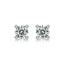 Solid Color Sterling Silver Moissanite Stud Earrings