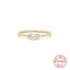 Fashion Round Sterling Silver Inlay Artificial Diamond Rings 1 Piece