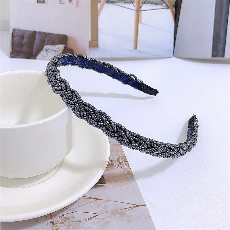 Fashion Braided Pearl Beaded Hairband