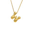 304 Stainless Steel Gold Plated Bubble Letter Necklace