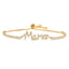 Fashion MAMA Copper Zircon Adjustable Bracelet for Mother's Day Gift