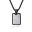 Hip-Hop Retro Cross Titanium Steel Square Pendant Necklace for Men and Women