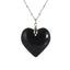 Sweet Artistic Heart-Shaped Stainless Steel Pendant Necklace with Colorful Glass Accents