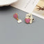 Fashion Cartoon Enamel Butterfly Bow Drop Earrings