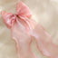 Children's Bow Knot Pearlescent Yarn Hair Clip with Long Streamers