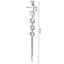 Geometric Stainless Steel Zircon Inlay Long Tassel Belly Ring with Faux Pearl