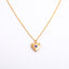 Retro Heart Shape 14k Gold Plated Birthstone Locket Necklace