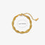 IG Style Minimalist Twist 18K Gold Plated Stainless Steel Snake Chain Bracelet