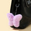 Cute Butterfly Faux Fur Keychain Pendant for Bags and Cars