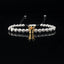 Retro Crown Titanium Steel Zircon Beaded Adjustable Bracelet