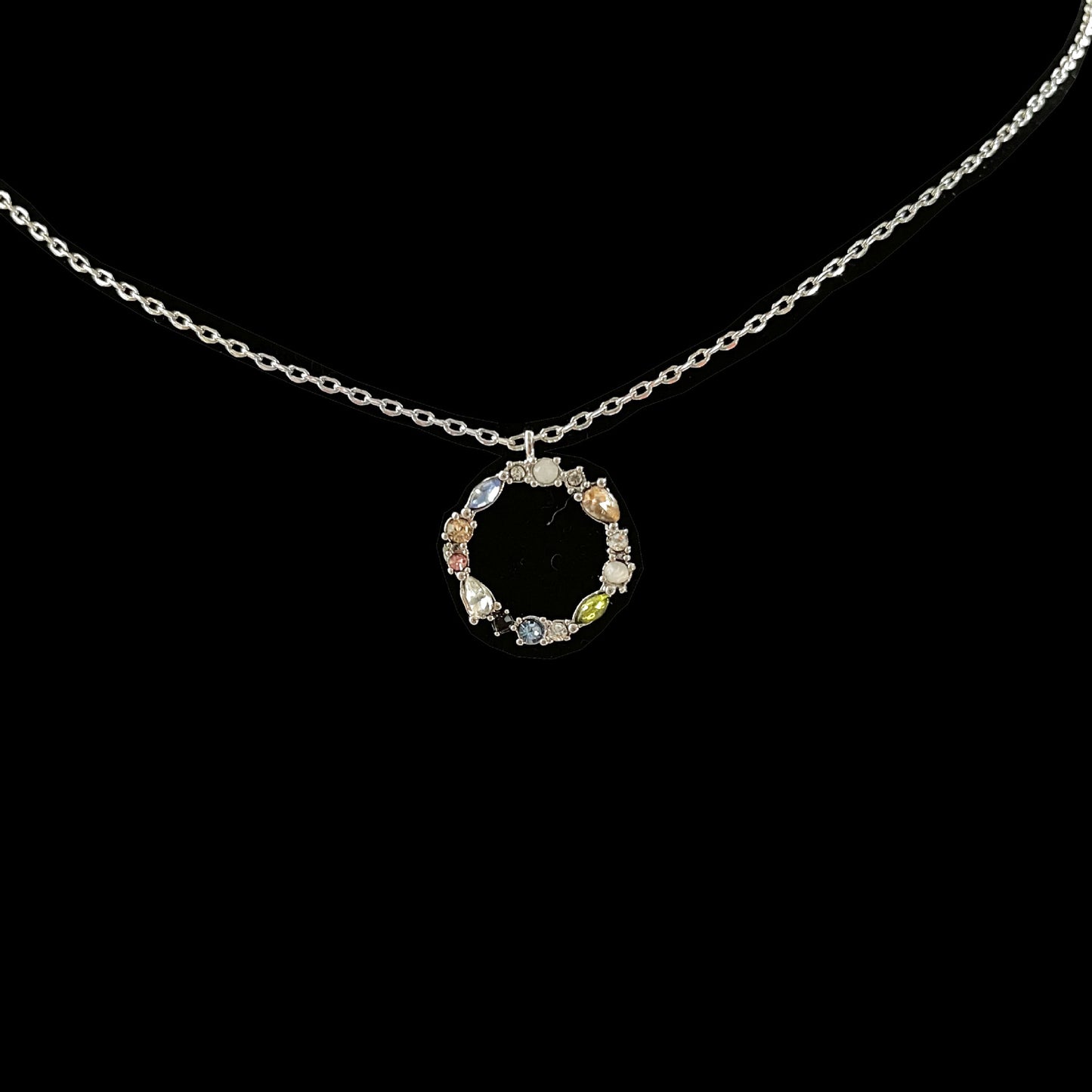 Simple Style 18k Gold Zircon Letter Pendant Necklace