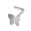 1 Piece Nose Rings & Studs Simple Style Butterfly 304 Stainless Steel